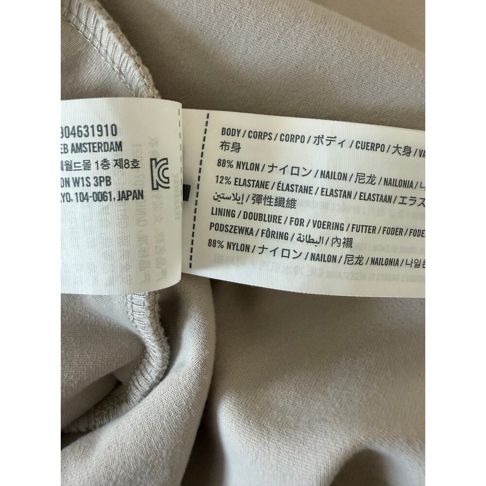 Abercrombie Fitch Soft A&F Bodysuit Size M Tan Square Neck Long Sleeve - Picture 5 of 5